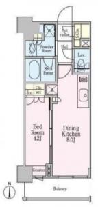 Crest Court Shirokanetakanawa 902 Floor Plan