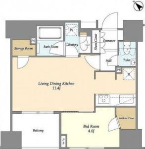 Due Tsukishima 2 0404 Floor Plan