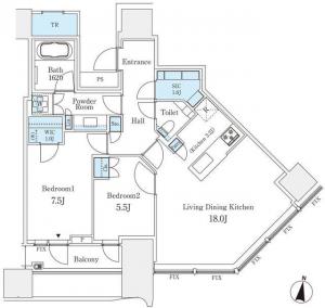 Park Court Shibuya The Tower 1613 Floor Plan