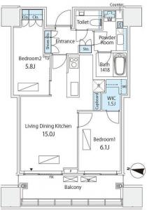 Park Court Shibuya The Tower 3206 Floor Plan