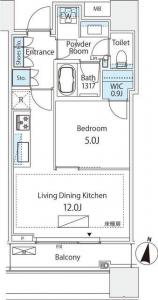 Park Court Shibuya The Tower 1312 Floor Plan