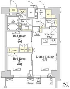 The Class Minamiazabu 1104 Floor Plan