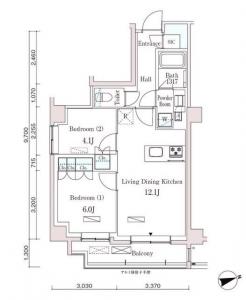 Park Axis Ichigaya-sanaicho 201 Floor Plan