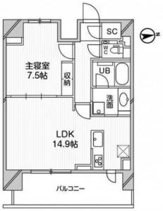 M Shirokanedai 1102 Floor Plan