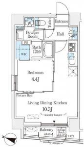 Brume Nishi-azabu 302 Floor Plan