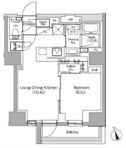 The Park Habio Iidabashi Place 1205 Floor Plan