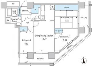 Cerulean Homes Kachidoki 904 Floor Plan