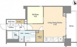 Asprime Hatchobori 0306 Floor Plan