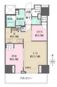 The Park House Mita Tower 404 Floor Plan