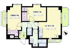 Garden Fort  Meguro 405 Floor Plan