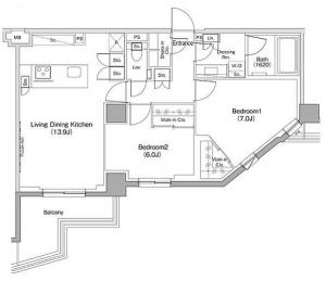 The Park Habio Shinsen 219 Floor Plan