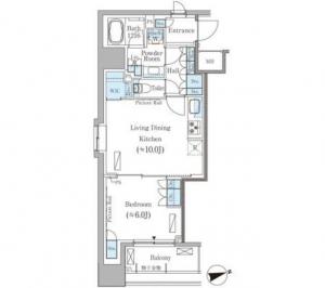 Park Axis Hill Top Ochanomizu 710 Floor Plan