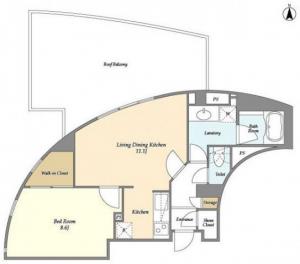 Orchid Residence Kagurazaka 501 Floor Plan