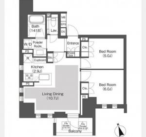 Belle Vue Chiyoda-iidabashi 0901 Floor Plan