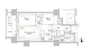 Park Sphere Ushigome-kagurazaka 1303 Floor Plan