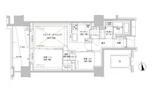 Park Sphere Ushigome-kagurazaka 602 Floor Plan