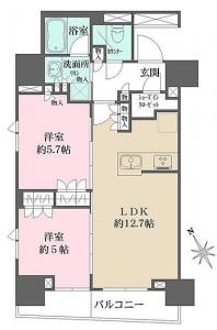 Lefond Progres Yotsuya 1206 Floor Plan