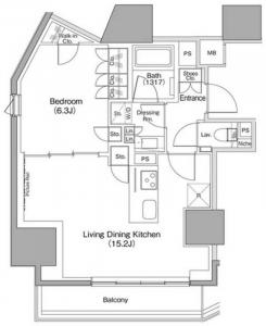 The Parkhabio Azabu-juban 705 Floor Plan