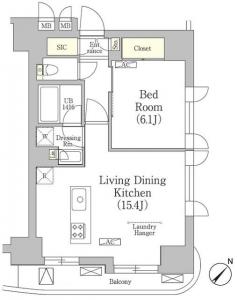 Terrace TSUKISHIMA 404 Floor Plan