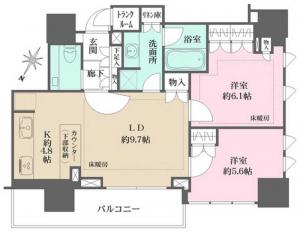 The Park House Takanawa Tower 602 Floor Plan