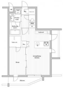 Ichigaya-takajomachi Residence 401 Floor Plan