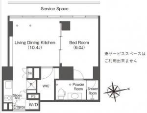 Wellith Urban Shinagawa Tower 2307 Floor Plan