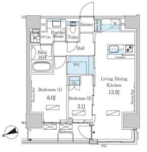 Park Axis Shibaura Canal 804 Floor Plan