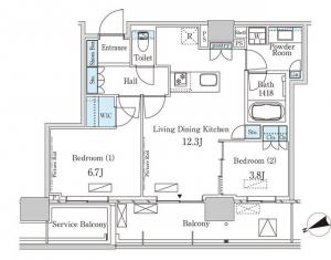 Park Axis Shibaura Canal 1002 Floor Plan