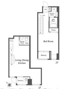 New city apartments Shinkawa 2 101 Floor Plan