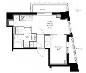 MINAMIAZABU NORTH 401 Floor Plan