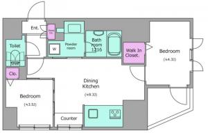 Residia Ochanomizu Place 1502 Floor Plan