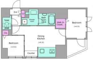 Residia Ochanomizu Place 1002 Floor Plan