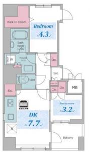 Residia Ochanomizu Place 1101 Floor Plan