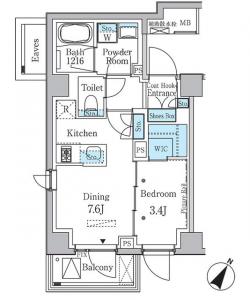 Lattest Shirokanedai 304 Floor Plan