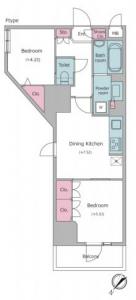 Residia Nakameguro 3 1006 Floor Plan