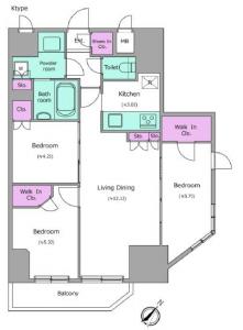 Residia Nakameguro 3 1405 Floor Plan