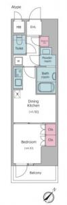 Residia Nakameguro 3 802 Floor Plan