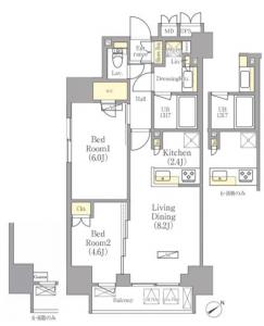 Park Villa Ebisu 801 Floor Plan