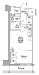 The Park Habio SOHO Yoyogikoen 309 Floor Plan