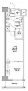 The Park Habio SOHO Yoyogikoen 503 Floor Plan