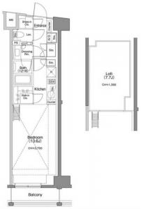 The Park Habio SOHO Yoyogikoen 604 Floor Plan