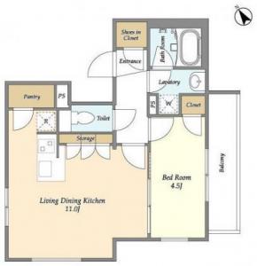 Composit Yoyogi 201 Floor Plan