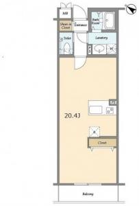 BLESS Kitashinjyuku 4060 Floor Plan