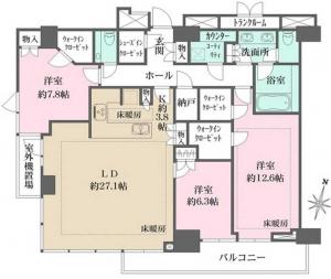 Park Court Chiyoda Ichibancho 1102 Floor Plan