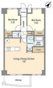 Saint Core Meguro 102 Floor Plan