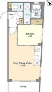 Astile Nishishinjyuku 2 405 Floor Plan