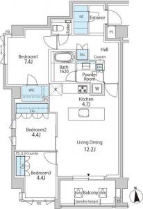 Green Residence Akasaka 205 Floor Plan