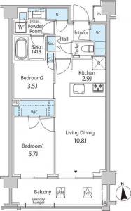 Green Residence Akasaka 308 Floor Plan