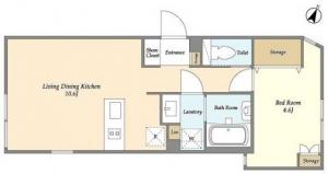 Fluffy Shirokanetakanawa 103 Floor Plan