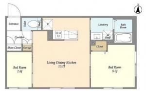 Ruhe Ebisu 401 Floor Plan